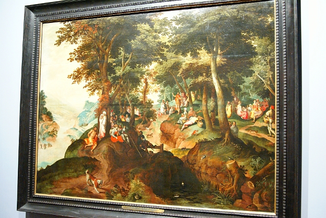 DSC00721.JPG - Muzeum Narodowe - Pejzaż z kazaniem świętego Jana Chrzciciela - Gillis Mostaert (1534? - 1598), Cornelis Molenaer (ok. 1540 - 1589)