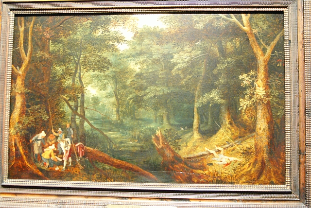 DSC00726.JPG - Muzeum Narodowe - Pejzaż leśny z rozbójnikami dzielącymi łup (1605) - Jan Brueghel Starszy (1568 - 1625)